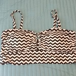 Torrid Swim Zigzag Wireless longline Bikini top